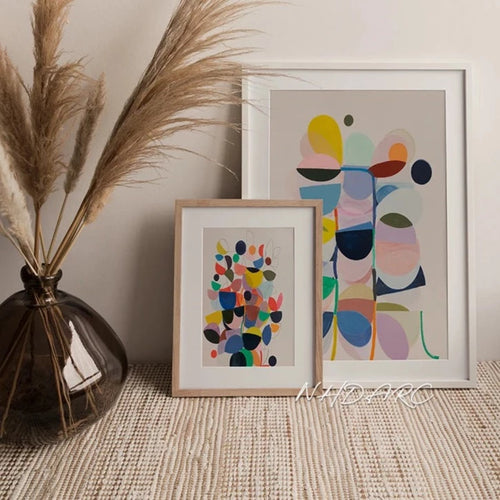 Colorful Geometric Design Canvas Painting Wall Art Print - The Finishing Touch Decor