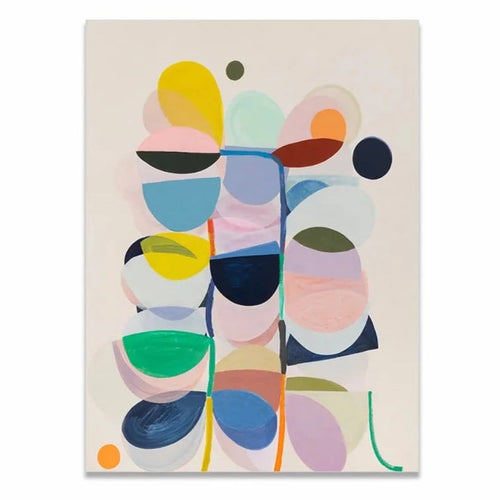 Colorful Geometric Design Canvas Painting Wall Art Print - The Finishing Touch Decor