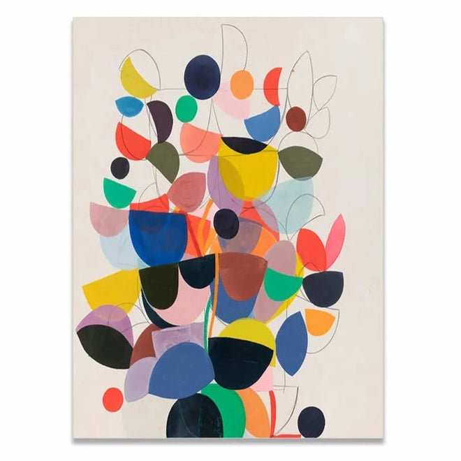 Colorful Geometric Design Canvas Painting Wall Art Print - The Finishing Touch Decor