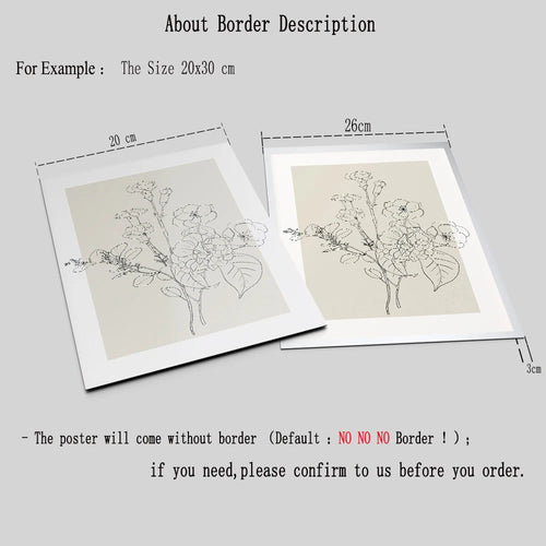 Floral Outline Sketch Beige Print Canvas Wall Art - The Finishing Touch Decor