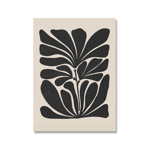 Matching Black Abstract Floral Nordic Wall Art Canvas Prints - The Finishing Touch Decor