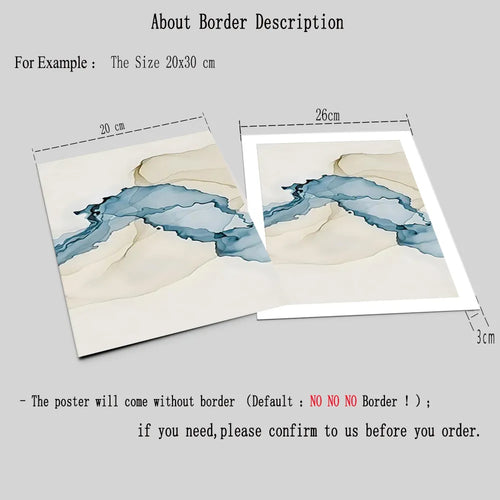 Sandy Beige & Blue Modern Cotton Canvas Painting Prints - The Finishing Touch Decor