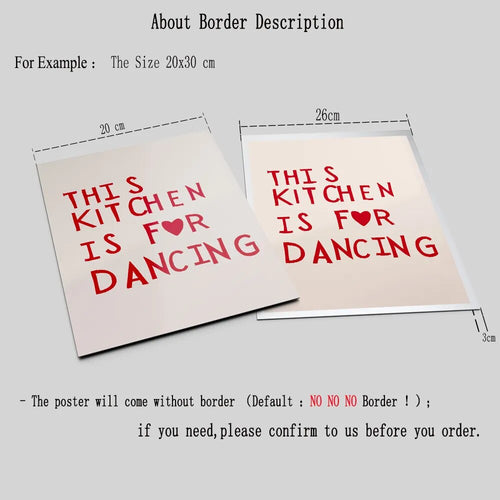 Quirky Kitchen Wall Art Minimalist Cute Quote Canvas Poster Prints - The Finishing Touch Decor