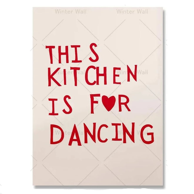 Quirky Kitchen Wall Art Minimalist Cute Quote Canvas Poster Prints - The Finishing Touch Decor