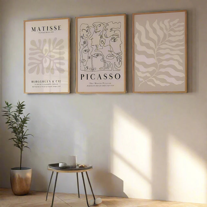 Assorted Beige Matisse and Picasso Neutral Print Wall Canvas - The Finishing Touch Decor