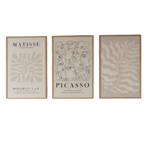 Matisse & Picasso Neutral Canvas Wall Art Prints