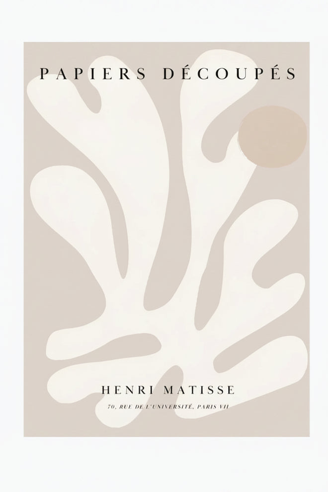 Assorted beige Matisse and Picasso neutral print wall canvas by The Finishing Touch Decor, LLC, featuring abstract artwork on a 20x25cm canvas.