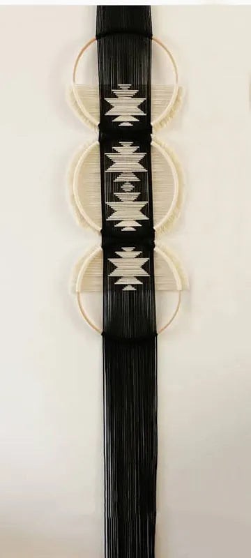 Bamboo Circle & Handwoven Rope Macrame Wall Hanging - The Finishing Touch Decor