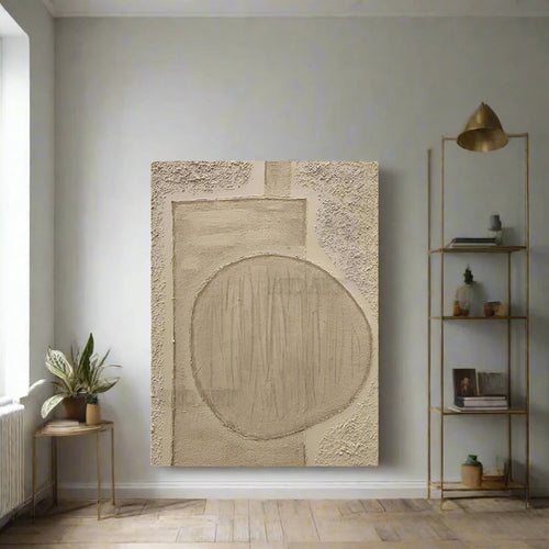 Hand Painted Brown Abstract Texture Oil Mural Painting - The Finishing Touch Decor