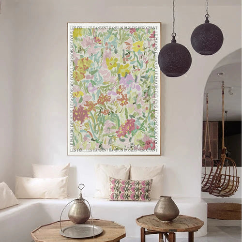 Watercolor French Flower Painting Canvas Print - The Finishing Touch Decor