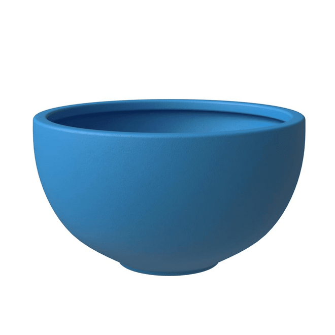 Vibrant Blue Fiberstone Iris 9" Bowl Planter - The Finishing Touch Decor