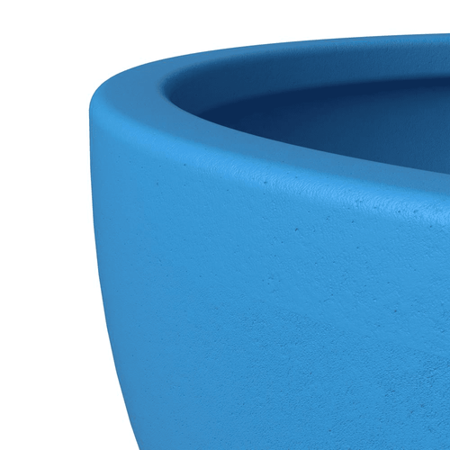 Vibrant Blue Fiberstone Iris 9" Bowl Planter - The Finishing Touch Decor