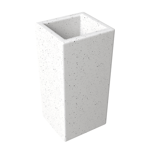 White Speckled Poly Stone Planter 19.7in Tall - The Finishing Touch Decor