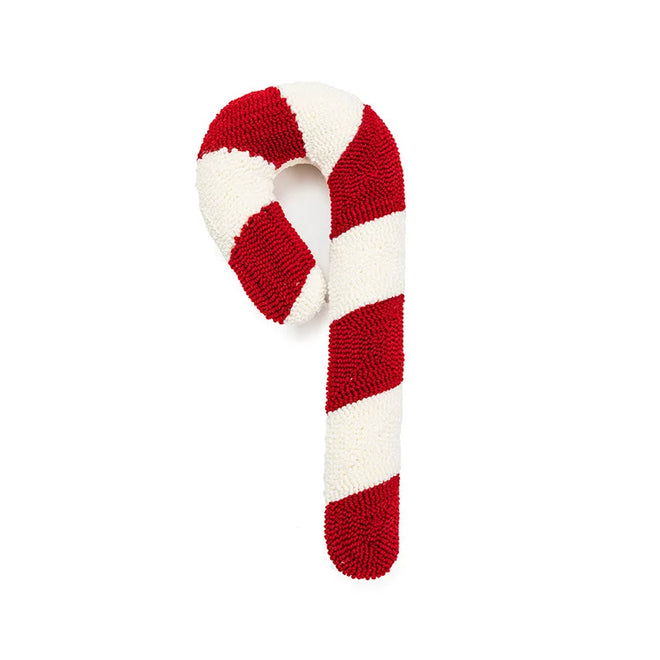 Red & White Striped Candy Holiday Throw Pillows