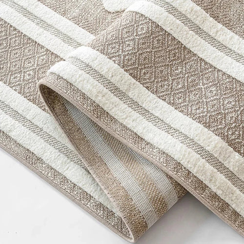 Large Beige Moroccan Pattern Tassel Light Area Rug - The Finishing Touch Decor