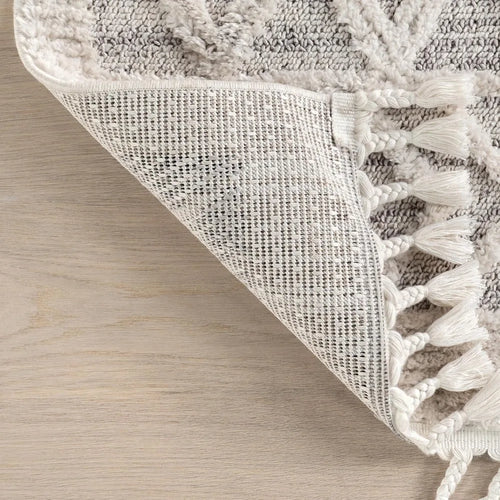 Moroccan Textured Bohemian Tassel Area Rug 9x12ft - The Finishing Touch Decor