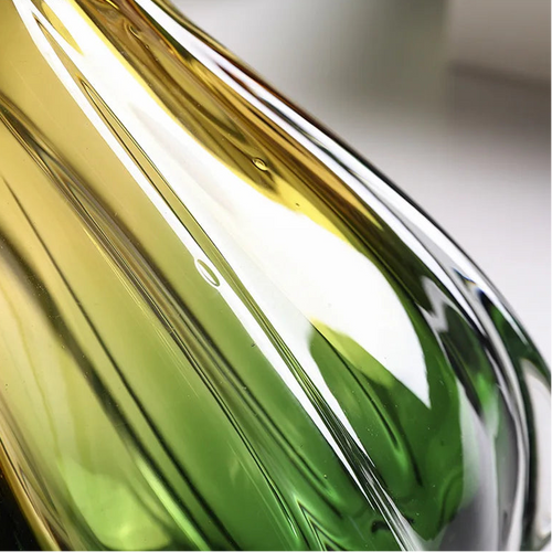 Creative Gradient Green Glass Vase Hydroponics Plant Pot Table Decoration Flowers Arrangement Floral Vases Room Aesthetic Decor