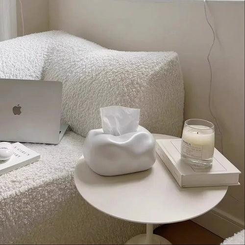 Nordic Ceramic Tissue Box Advanced Napkin Holder Living Room Dining Table Tissue Case Household Tissue Storage Box Decoration