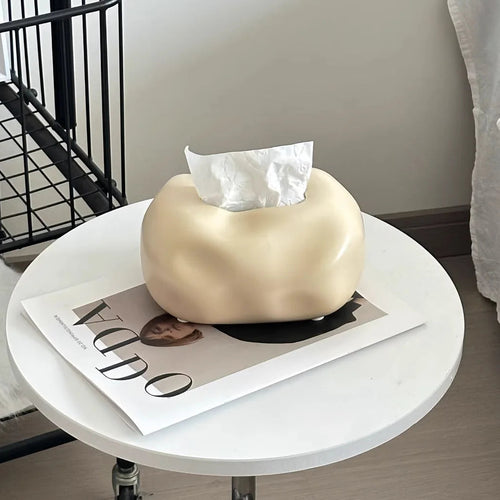 Nordic Ceramic Tissue Box Advanced Napkin Holder Living Room Dining Table Tissue Case Household Tissue Storage Box Decoration