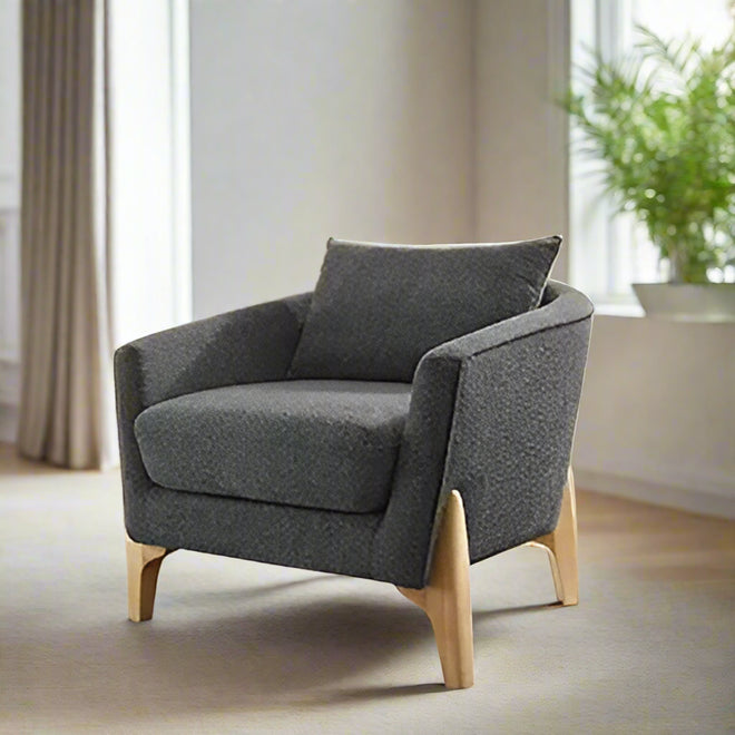 Oversized Upholstered Boucle 31" Accent Armchair - The Finishing Touch Decor