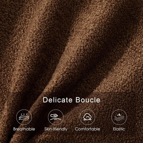 Boucle Upholstered Padded Entryway Bench - The Finishing Touch Decor