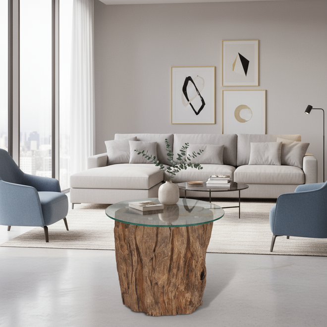 vidaXL Coffee Table Brown Teak wood Standard Durable Coffee Table