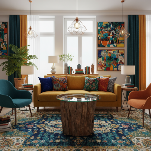 Rustic Teak Wood Tree Stump Glass Coffee Table - The Finishing Touch Decor