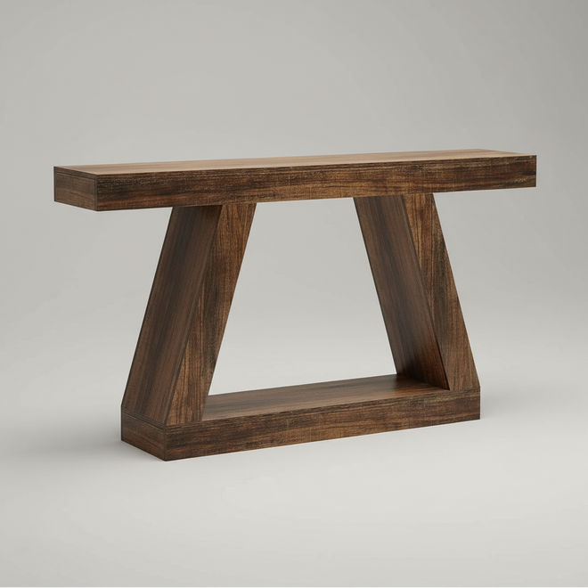 Rustic Brown Farmhouse Console 55" Entryway Table - The Finishing Touch Decor