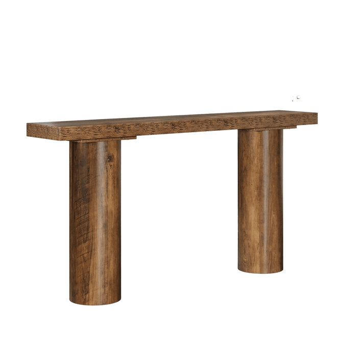 Narrow Long 63" Rustic Farmhouse Wood Console Table - The Finishing Touch Decor