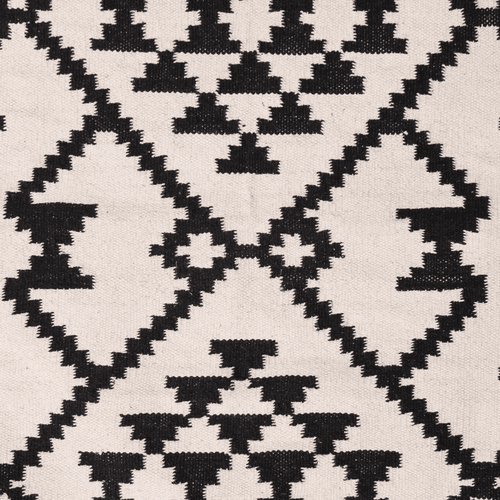 Ethnic Print Rabat Boho Accent Chair Beige & Black - The Finishing Touch Decor