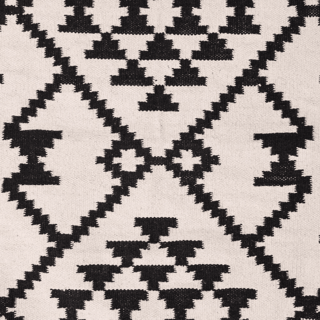 Ethnic Print Rabat Boho Accent Chair Beige & Black - The Finishing Touch Decor