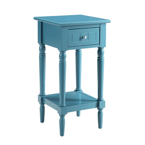 French Country Accent Table with Shelf Blue - The Finishing Touch Decor