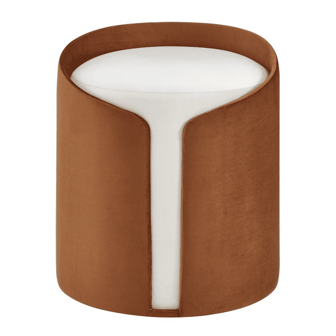 New Modern Vinda Velvet Fabric Stool Ottoman - The Finishing Touch Decor