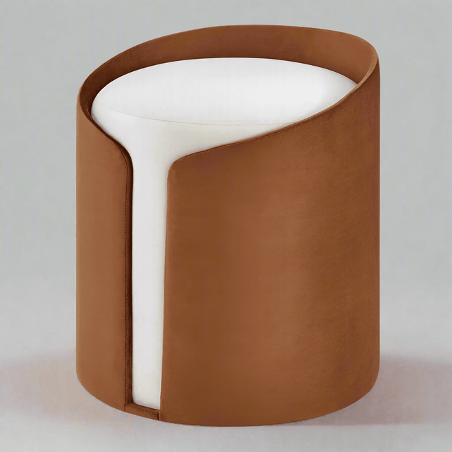 New Modern Vinda Velvet Fabric Stool Ottoman - The Finishing Touch Decor