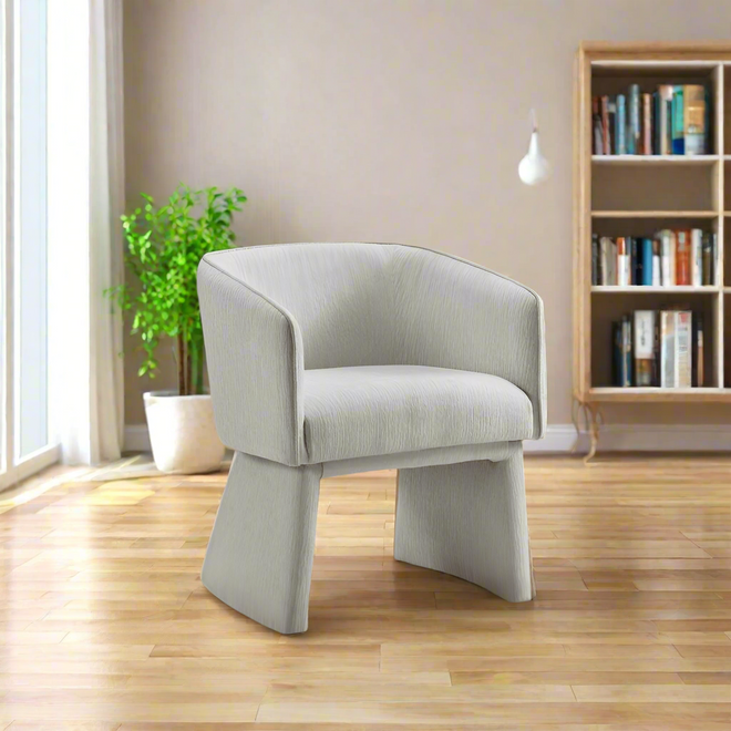 New Modern Structured Scandi Accent Chair - The Finishing Touch Decor