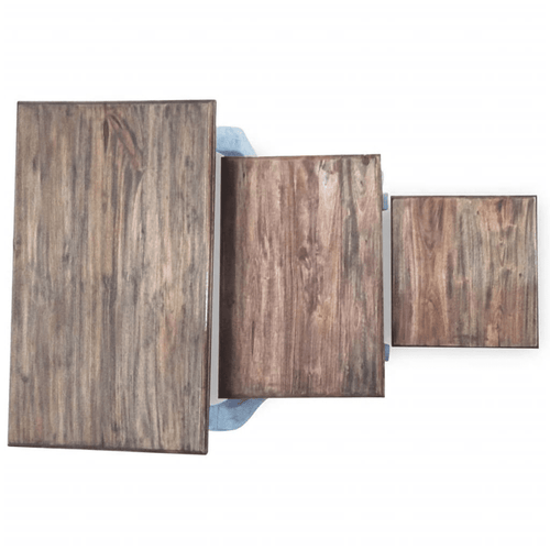 Vintage Style Solid Wood Nesting Tables Set - The Finishing Touch Decor