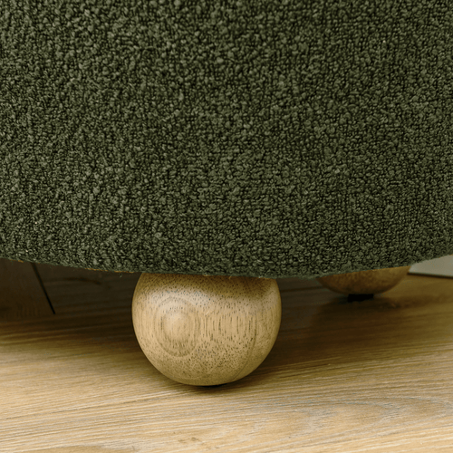 Upholstered Fabric Padded Hunter Green Ottoman Bench - The Finishing Touch Decor