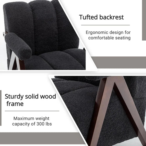 Boucle Mid Century Modern Accent Chair - The Finishing Touch Decor