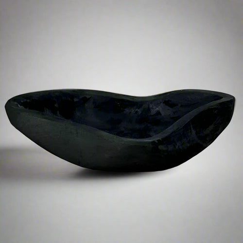 Hollowed Wood Black Ornament Display Centerpiece - The Finishing Touch Decor