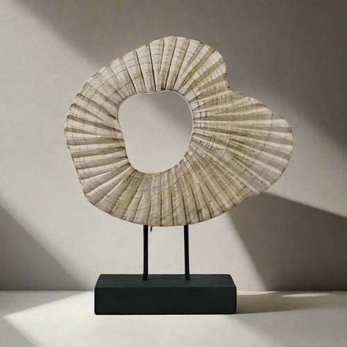 Creative Irregular Carved Wood Art Table Sculpture - The Finishing Touch Decor