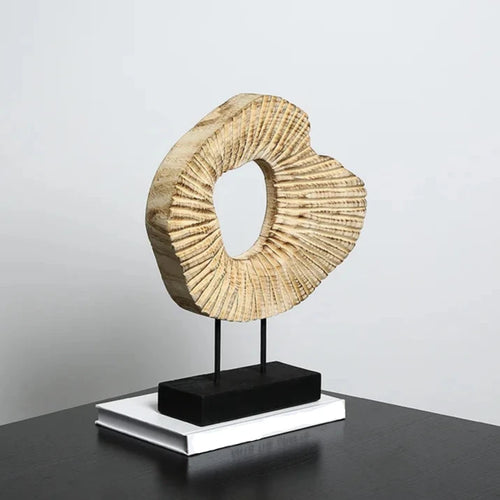 Creative Irregular Carved Wood Art Table Sculpture - The Finishing Touch Decor