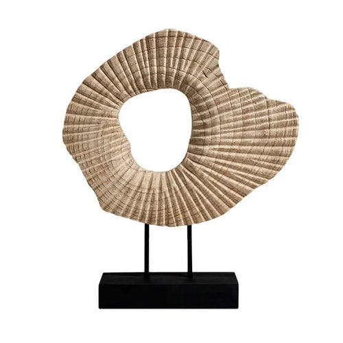 Creative Irregular Carved Wood Art Table Sculpture - The Finishing Touch Decor