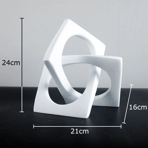 Geometric Infinity Square Resin Table Ornaments - The Finishing Touch Decor