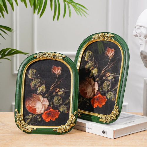 1PC, resin material three-dimensional rose home arch decoration photo frame - The Finishing Touch Decor