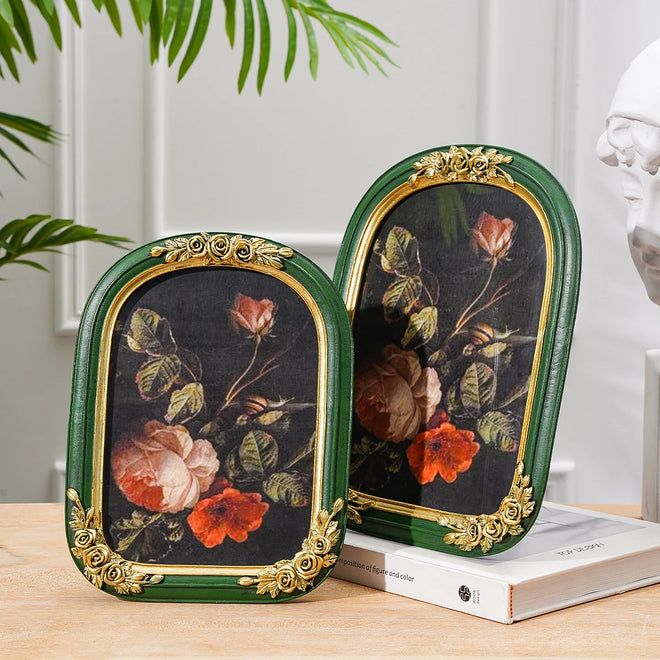 1PC, resin material three-dimensional rose home arch decoration photo frame - The Finishing Touch Decor