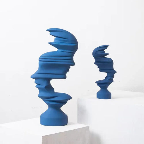 Modern Resin Abstract Human Face Sculpture - The Finishing Touch Decor