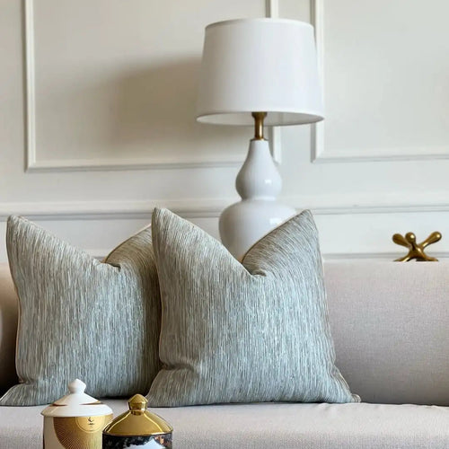 Neutral Grey Gold Luxury Throw Pillow Cover - The Finishing Touch Decor