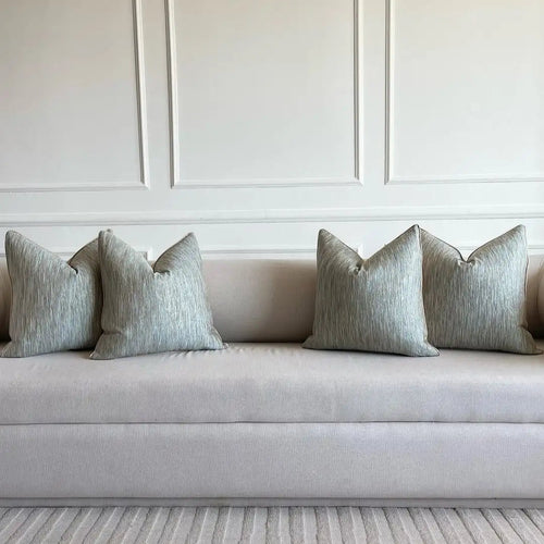 Neutral Grey Gold Luxury Throw Pillow Cover - The Finishing Touch Decor