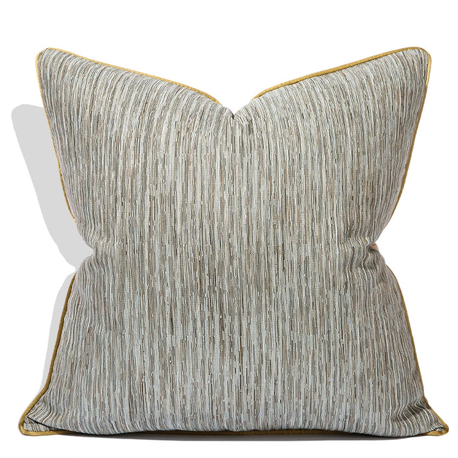 Neutral Grey Gold Luxury Throw Pillow Cover - The Finishing Touch Decor