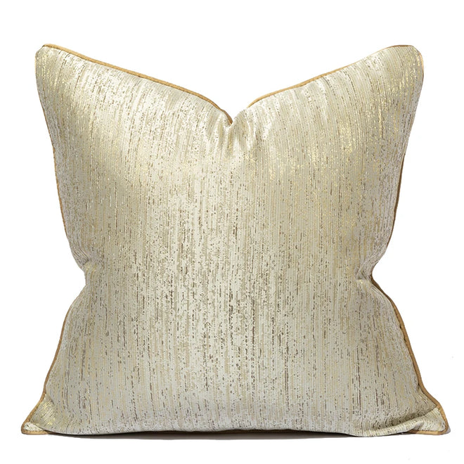 Neutral Grey Gold Luxury Throw Pillow Cover - The Finishing Touch Decor